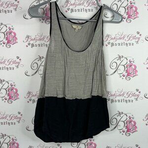 7 For All Mankind tank top half half flowy comfy Gray and Black Tank Top